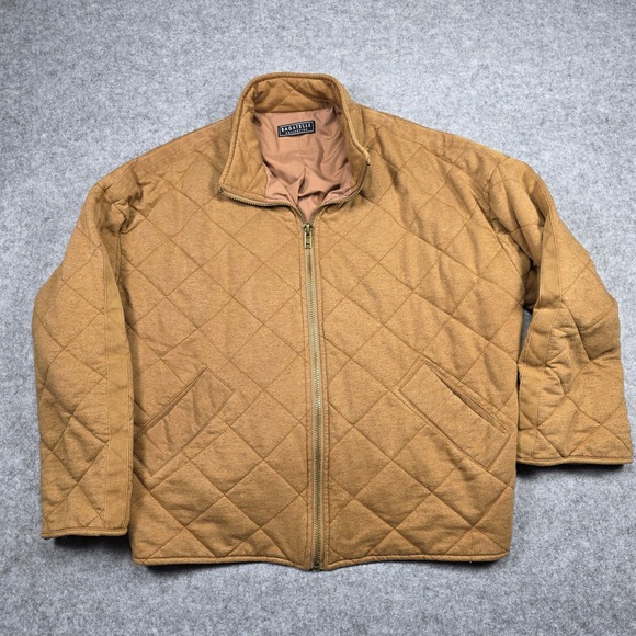 Bagatelle Collection Jackets & Blazers - Bagatelle Jacket Womens 2 Brown Quilted Bomber Full Zip Tan Wash